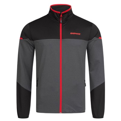 DONIC Craft Table Tennis Tracksuit Black/Anthracite Melange/Red 